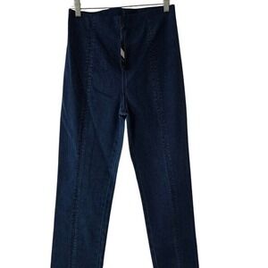 Franne Golde Straight Leg Jeans Dark‎ Indigo Denim Minimalist Size 8